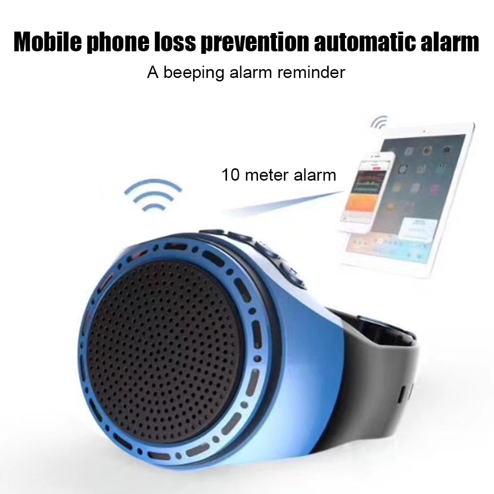 New U6 Wrist Watch Bluetooth Speaker With FM Radio Portable Outdoor Sports Running Wearable Mini Speaker Wireless Subwoofer