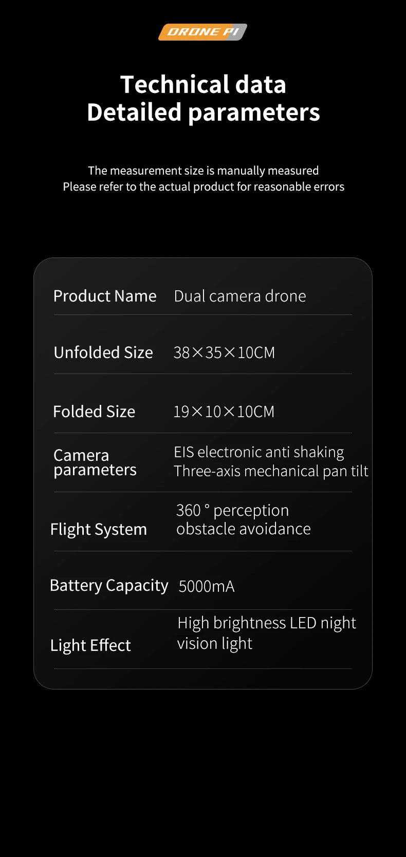 KBDFA P1 RC Drone Profesional Dual HD Camera Aerial Photography FPV Helicopters Obstacle Avoidance Foldable RC Quadcopter Toys