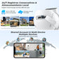 8MP 4K Outdoor Wifi Security Camera Dual Lens Dual Screens Video Surveillance Camera Home Smart Human Detection ICSEE APP