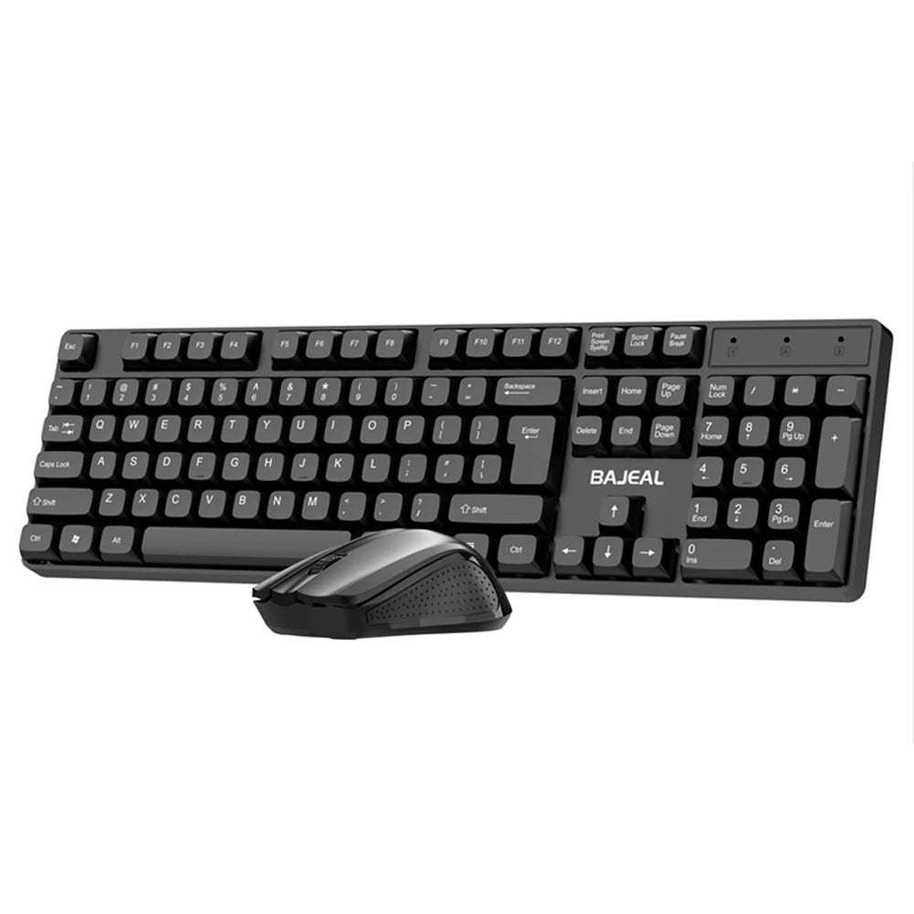2.4G Wireless Keyboard and Mouse Combo USB Receiver Keyboard with Number Pad & Mouse for Windows Computer PC Notebook Laptop