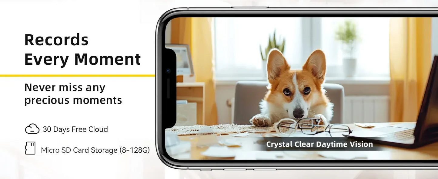 BoyKeep Smart Camera 2K Security Protection Wifi Surveillance 5G/2.4GHz Indoor Baby Night Vision 360° Pan & Tilt 2-Way Audio K30