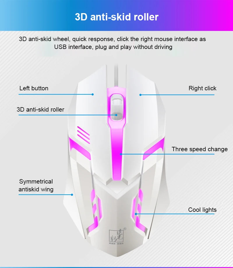 Keyboard Mouse Set G21B-RGB-BA Mechanical Gaming Keyboard And Mouse Combo Wired RGB   Computer Laptop Gamer