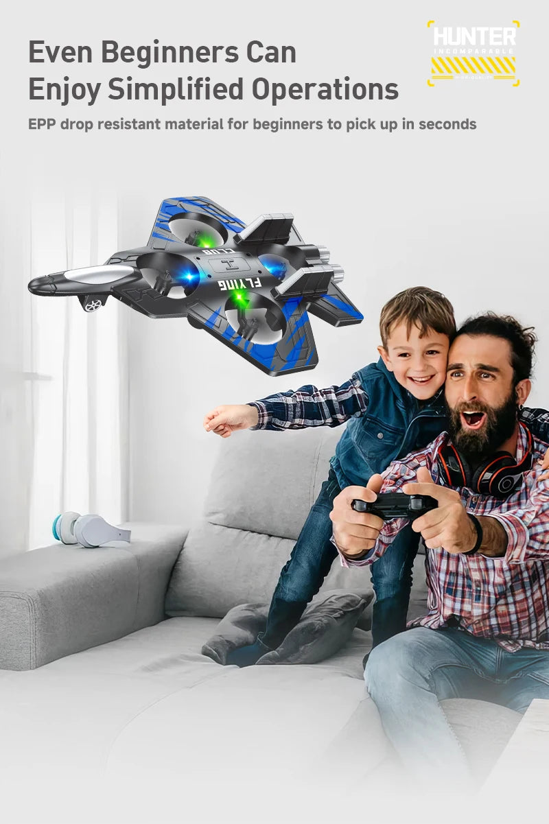 NEW CZ01 RC Remote Fighter Plane Quadcopter Foam Aircraft Shatterproof Long Endurance Drone Children's Toys Gift Drones