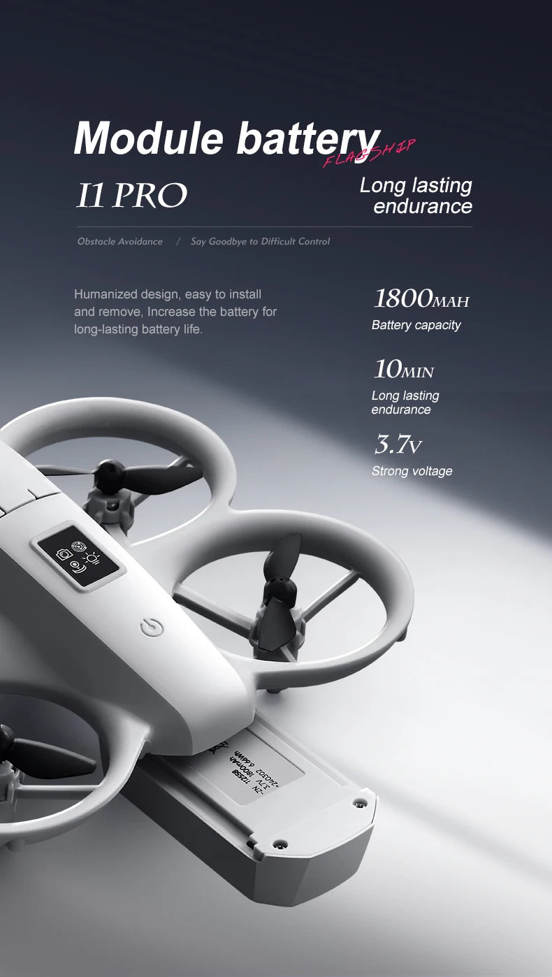 i1 PRO Mini Drone 8K HD Dual Camera Aerial Obstacle Avoidance Optical Flow Hover Avoidance Four-Axis RC Drone 10000M For Xiaomi