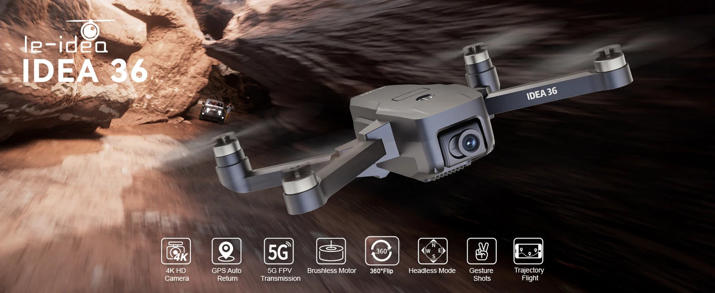 TT36 GPS RC Drone With 4K Camera 5GHz WIFI FPV Optical Flow Positioning Quadcopter Brushless Motor Remoted Control Drones C0