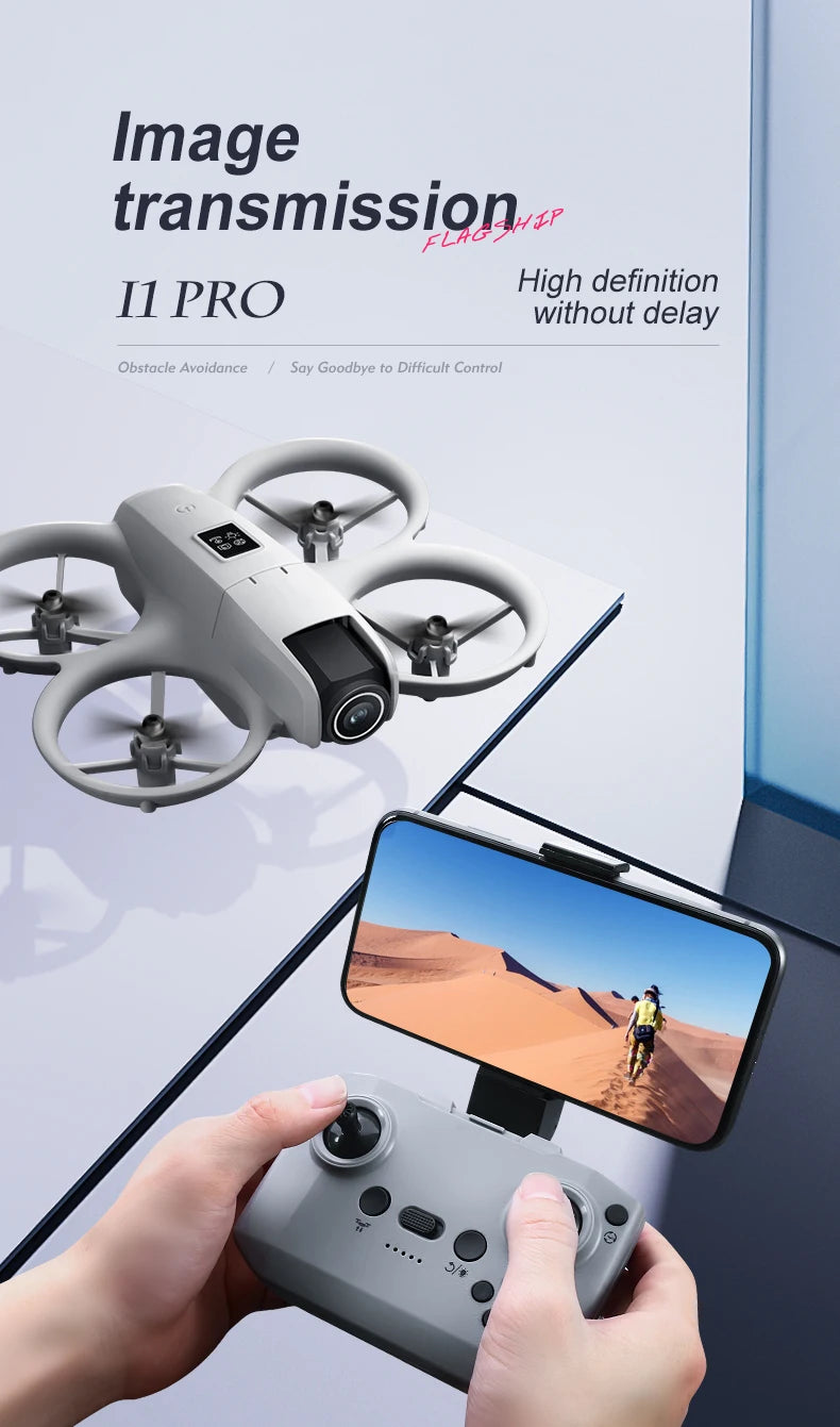 i1 PRO Mini Drone 8K HD Dual Camera Aerial Obstacle Avoidance Optical Flow Hover Avoidance Four-Axis RC Drone 10000M For Xiaomi