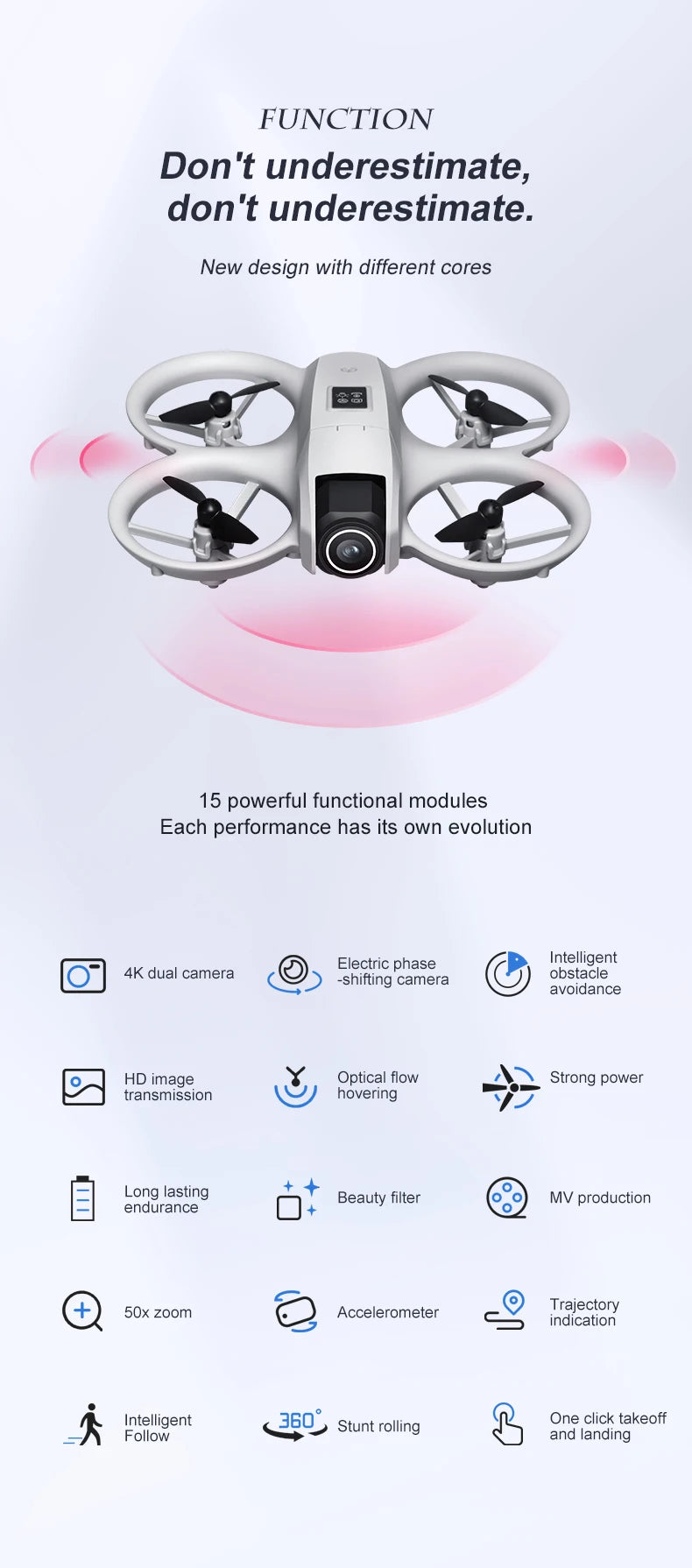 i1 PRO Mini Drone 8K HD Dual Camera Aerial Obstacle Avoidance Optical Flow Hover Avoidance Four-Axis RC Drone 10000M For Xiaomi