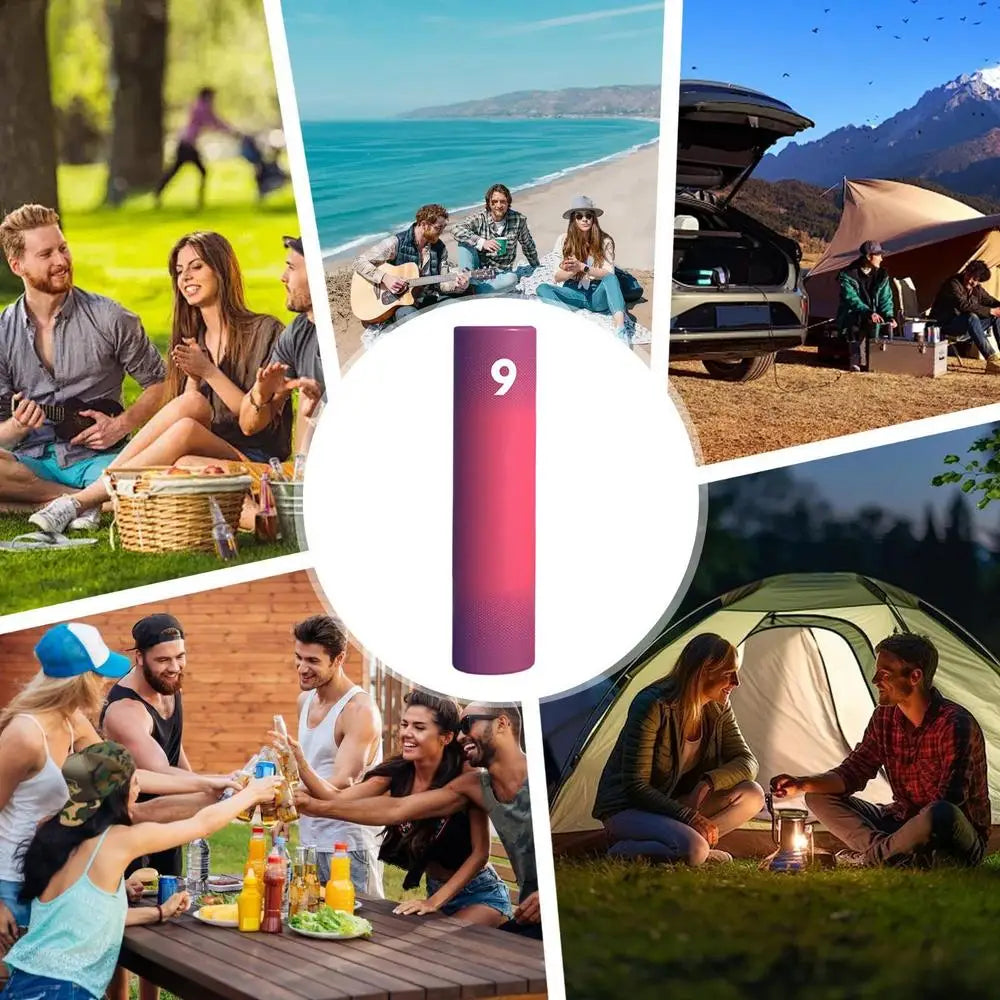 Loud Portable Wireless Speaker Stick Shape Sound Player IPX6 Waterproof Music Playback Tool Cool Technology Gadget With Colorful