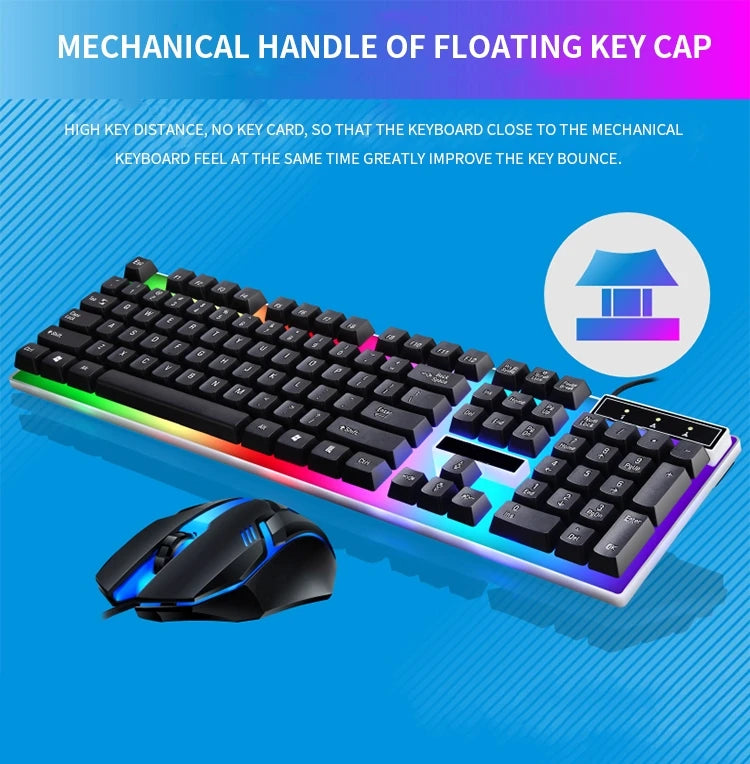 RGB Gaming Keyboard Gamer Keyboard And Mouse Kit Wired Mechanical Keyboard Gaming Keyboard And Mouse Combo    Gamers