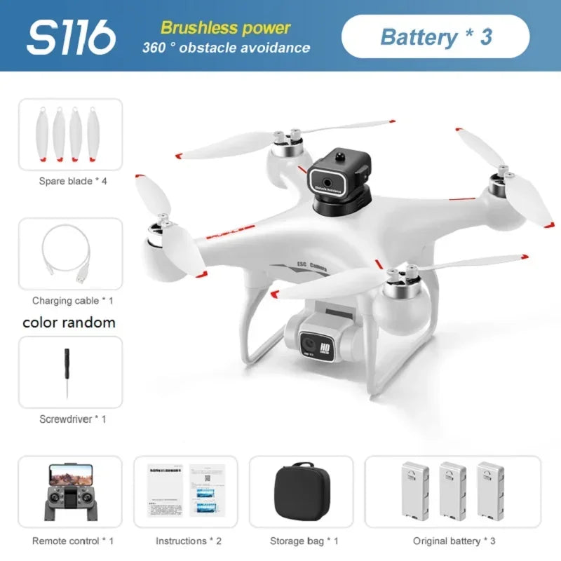 The New S116 MAX Drone with Powerful Brushless Motors, Dual Cameras and Long Battery Life Is The Perfect Gift for Beginners!
