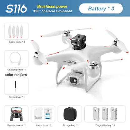 The New S116 MAX Drone with Powerful Brushless Motors, Dual Cameras and Long Battery Life Is The Perfect Gift for Beginners!