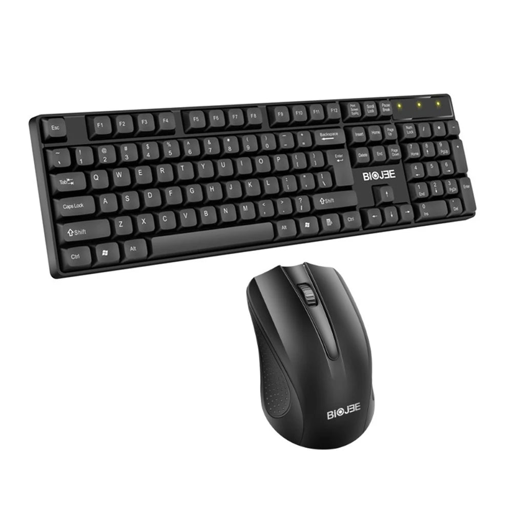 2.4G Wireless Keyboard and Mouse Combo USB Receiver Silent Full-Size Mouse and Keyboard Office Keyboard for PC/Laptop/Windows