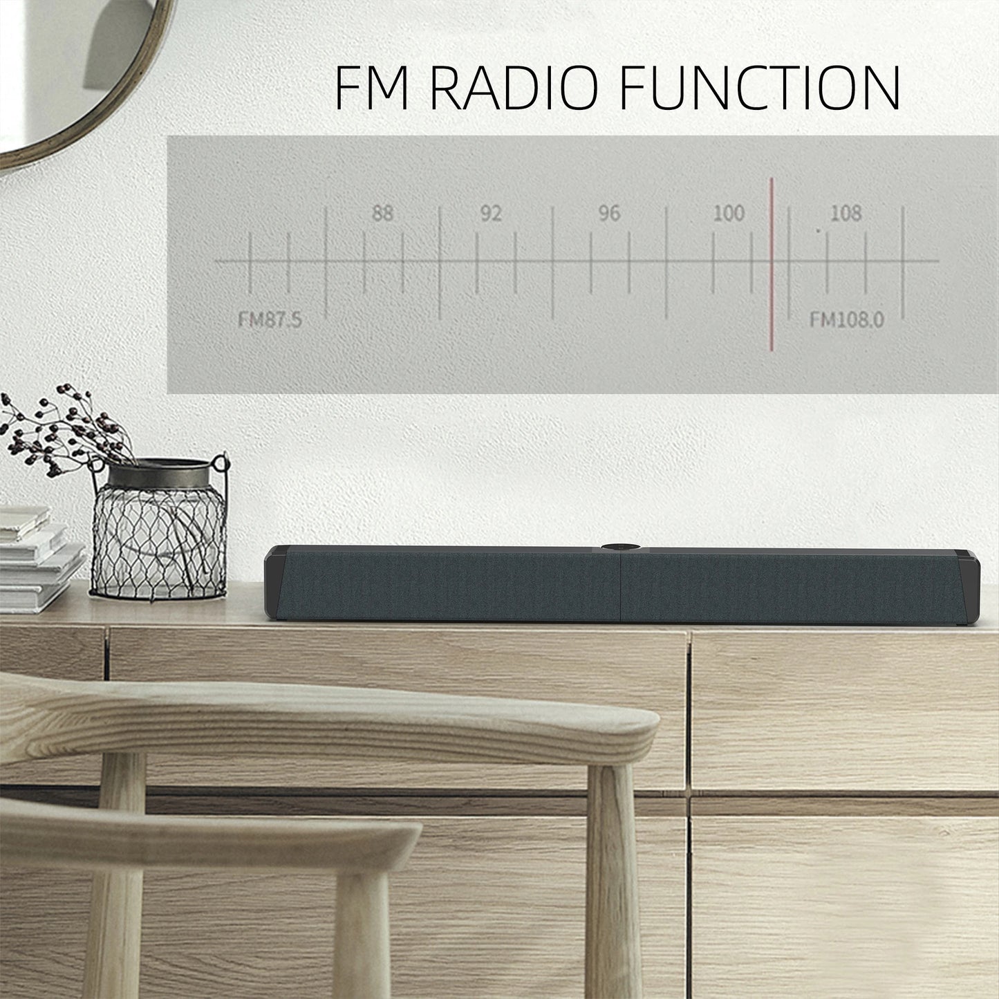 40W TV Speaker Wired Wireless Bluetooth Sound Home Theater Support For Coaxial Optic FM 3.5mm Audio Input