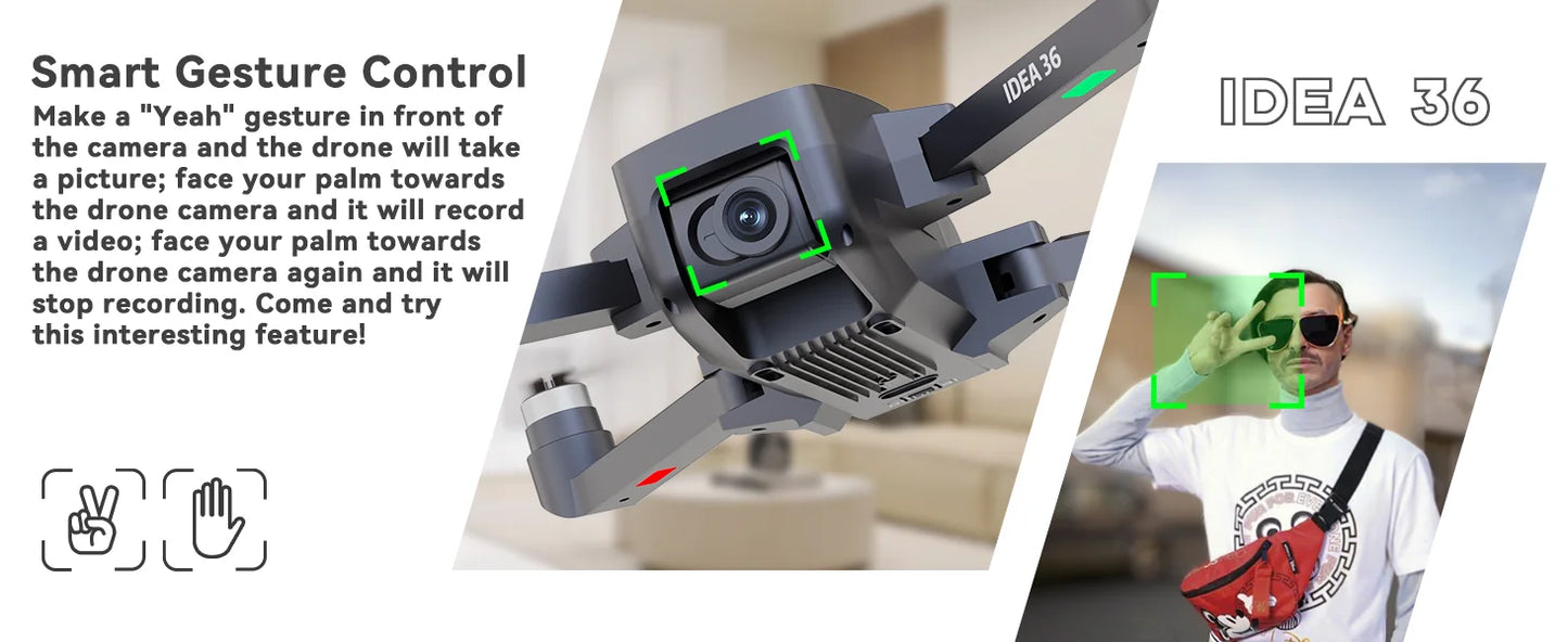 TT36 GPS RC Drone With 4K Camera 5GHz WIFI FPV Optical Flow Positioning Quadcopter Brushless Motor Remoted Control Drones C0