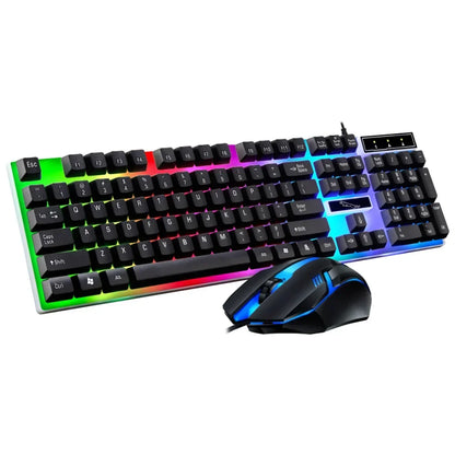 Keyboard Mouse Set G21B-RGB-BA Mechanical Gaming Keyboard And Mouse Combo Wired RGB   Computer Laptop Gamer