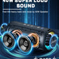 Ortizan X8Pro Bluetooth Speakers,40W Loud Portable Wireless Speaker IPX7 Waterproof Shower Speakers with Bluetooth 5.3 Deep Bass