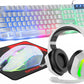 MANBASNAKE T11 Wired Gaming Keyboard and Mouse Headset Combo,Rainbow LED Backlit Wired Keyboard