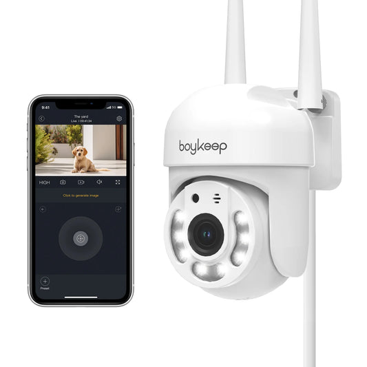 BoyKeep 3MP 2.4GHz WiFi Outdoor Home Security IP Smart Monitor Video Surveillance Camera Full Color Night Vision