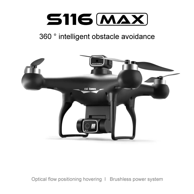 S116 MAX Drone  WIFI FPV Professional 5G HD Dual ESC Camera Optical Flow Brushless 360° Obstacle Avoidance RC Dron Toys