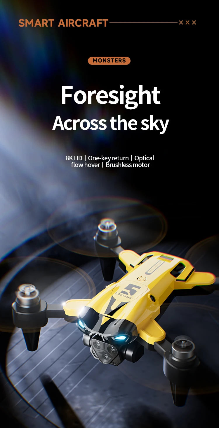 KBDFA New M5 Max Drone 8K Professinal 4K HD Camera Wide Angle Optical Flow Localization Brushless Motor RC Quadcopter Apron Sell