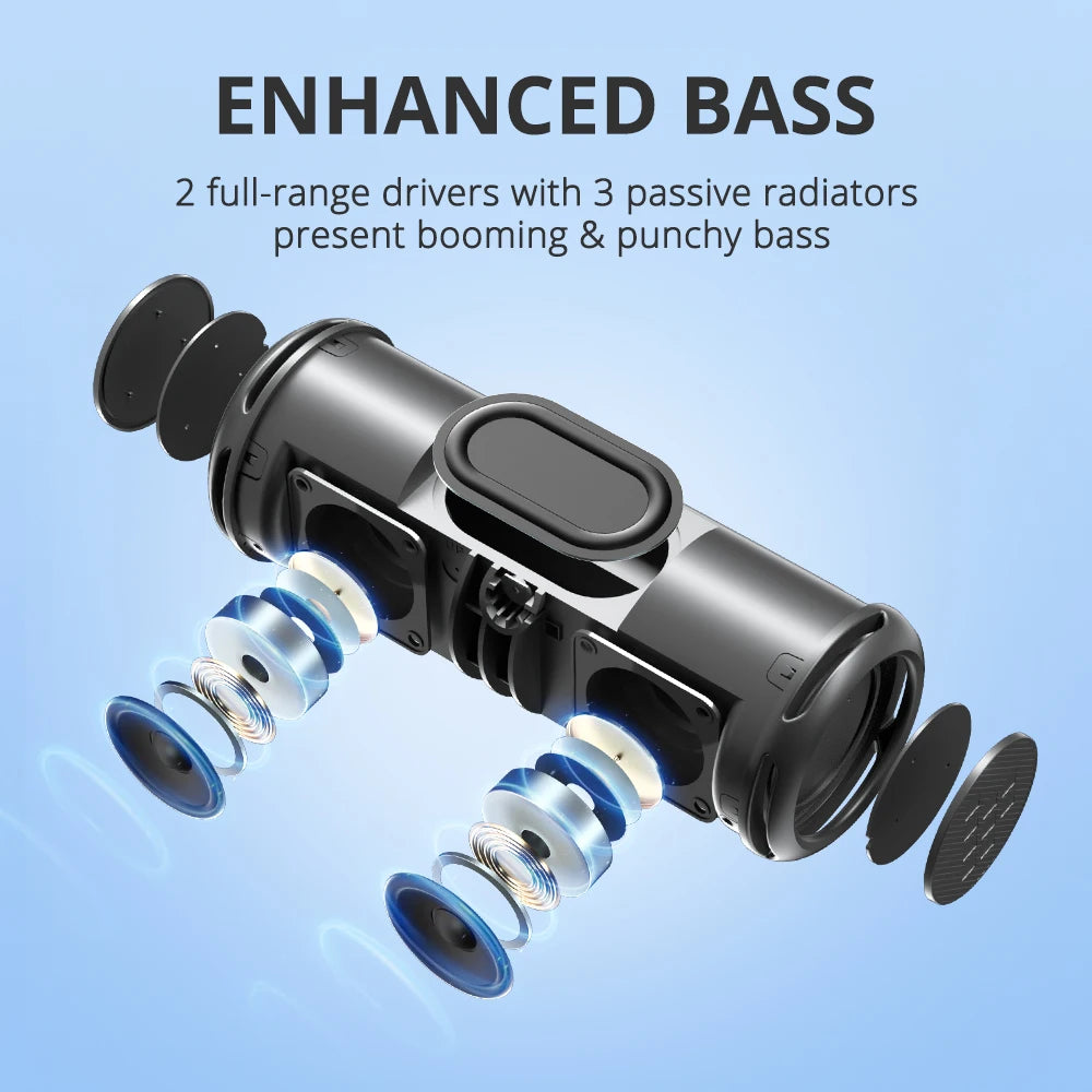 Top. Tronsmart T7 Lite Bluetooth Speaker Enhanced Bass Portable Speaker with 24H Playtime, APP Control, IPX7 Waterproof for