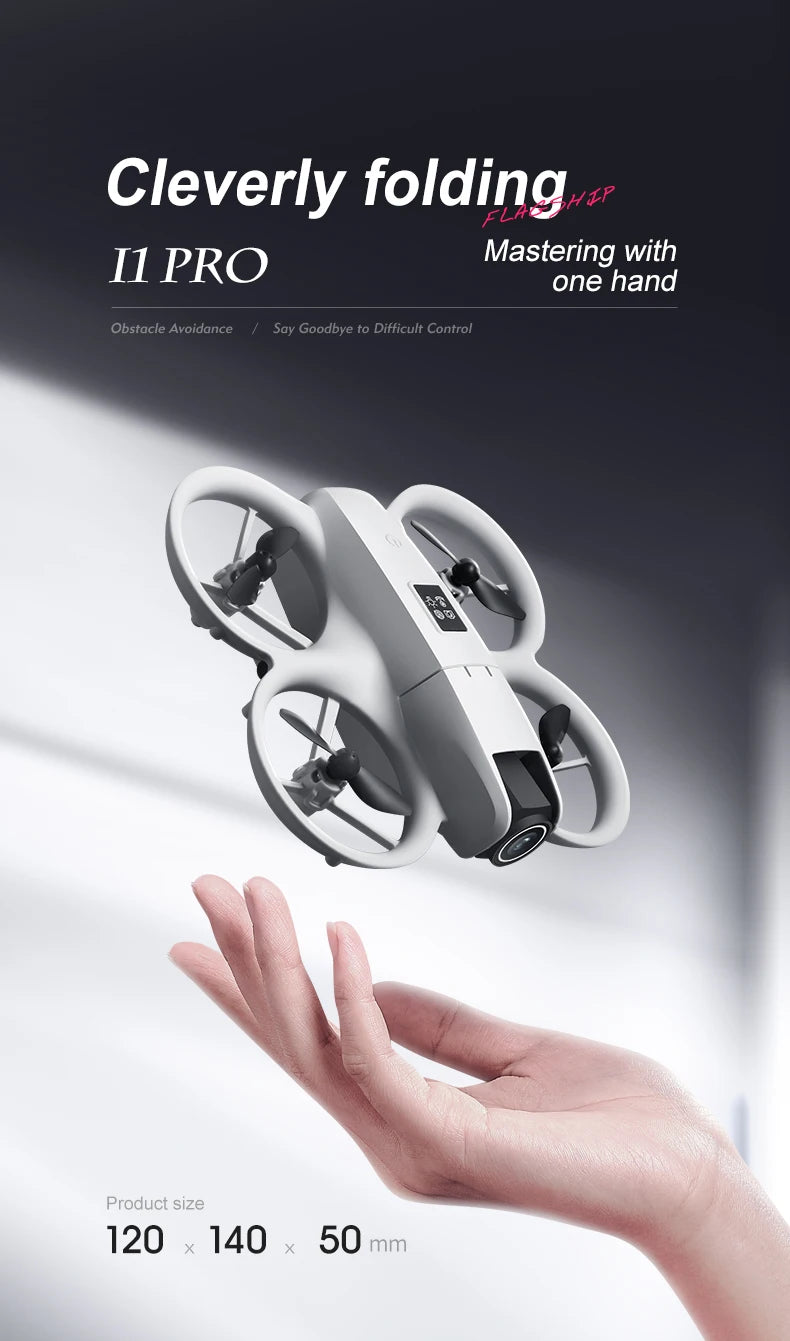 i1 PRO Mini Drone 8K HD Dual Camera Aerial Obstacle Avoidance Optical Flow Hover Avoidance Four-Axis RC Drone 10000M For Xiaomi