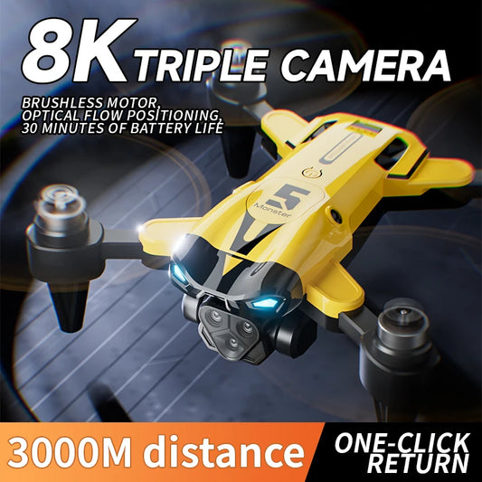 KBDFA New M5 Max Drone 8K Professinal 4K HD Camera Wide Angle Optical Flow Localization Brushless Motor RC Quadcopter Apron Sell