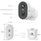 ANRAN 2K Rechargeable Battery Camera 2.4G WiFi Camera Wireless Home Surveillance Security Cameras PIR ,IP65 ,work with ANRAN app