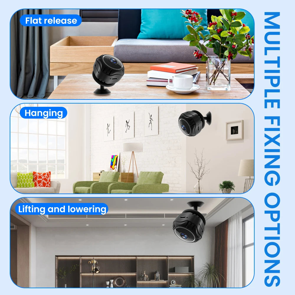 Mini Camera WiFi HD 1080P IP Night Vision Audio Video Camcorder Home Baby Monitor Indoor Safety Security Smart Surveillance