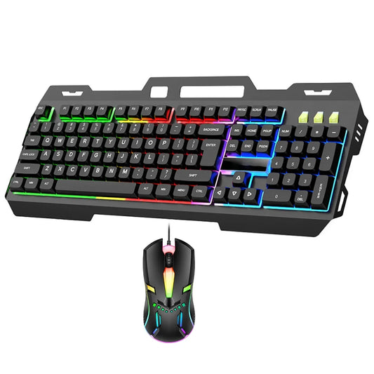 Wired Gaming Keyboard & Mouse Combo Set with Backlight Mechanical Feel Keyboard Mouse  Laptop  Computer Game and Work