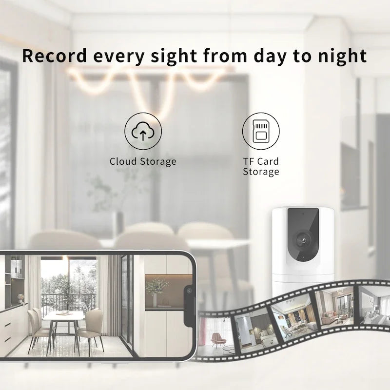 2PC Ease Life APP, Security Camera Indoor, 1080P Pet Camera, Pet Camera with Phone App, Foldable Baby Camera for Home Security,