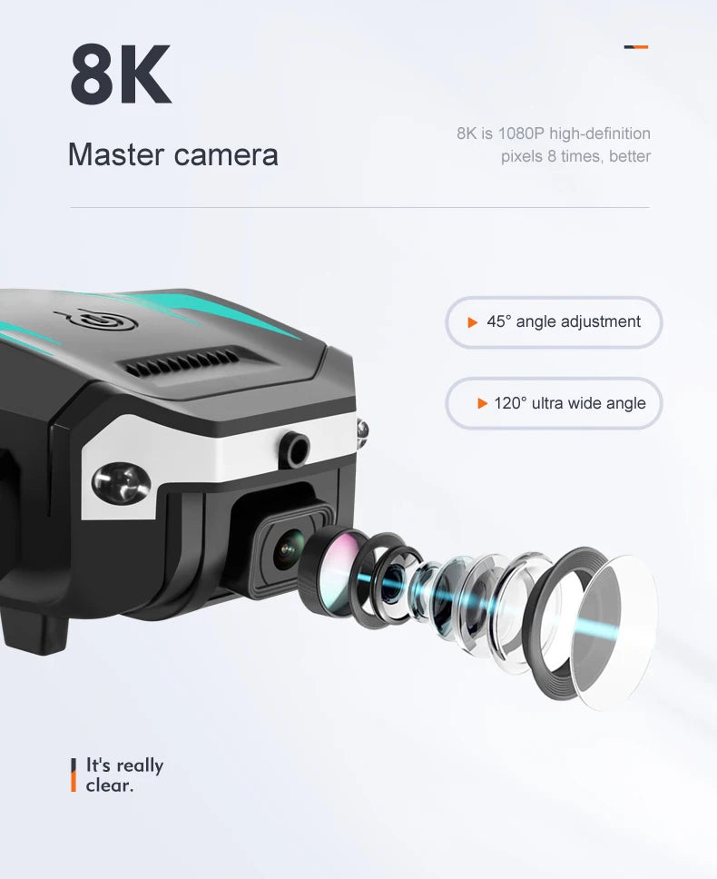 KBDFA New G6 Professional Foldable Quadcopter Aerial Drone S6 HD Camera GPS RC Helicopter FPV WIFI Obstacle Avoidance Toy Gifts