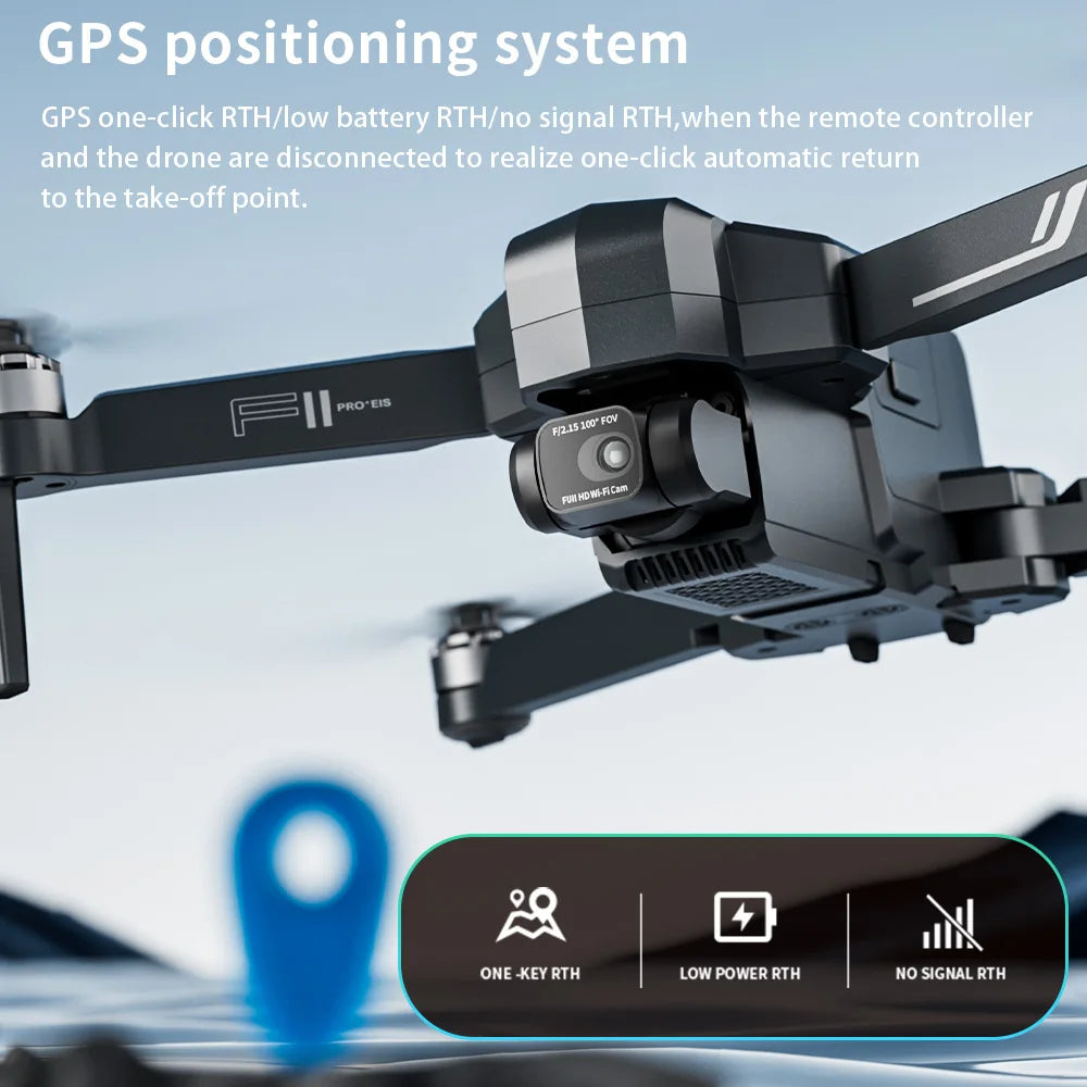 SJRC F11S 4K Pro 3KM Drone 4K Profesional GPS Dron With Camera Foldable 2 Axis Stabilized Gimbal 5G WiFi FPV Drones Ship from US
