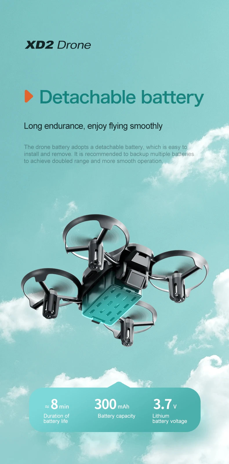New XD2 Mini Drone 4ch 6-Axis Headless Mode Helicopter 360° Flip Remote Control Aircraft Rc Quadcopter Toy Mini Drone For Kids