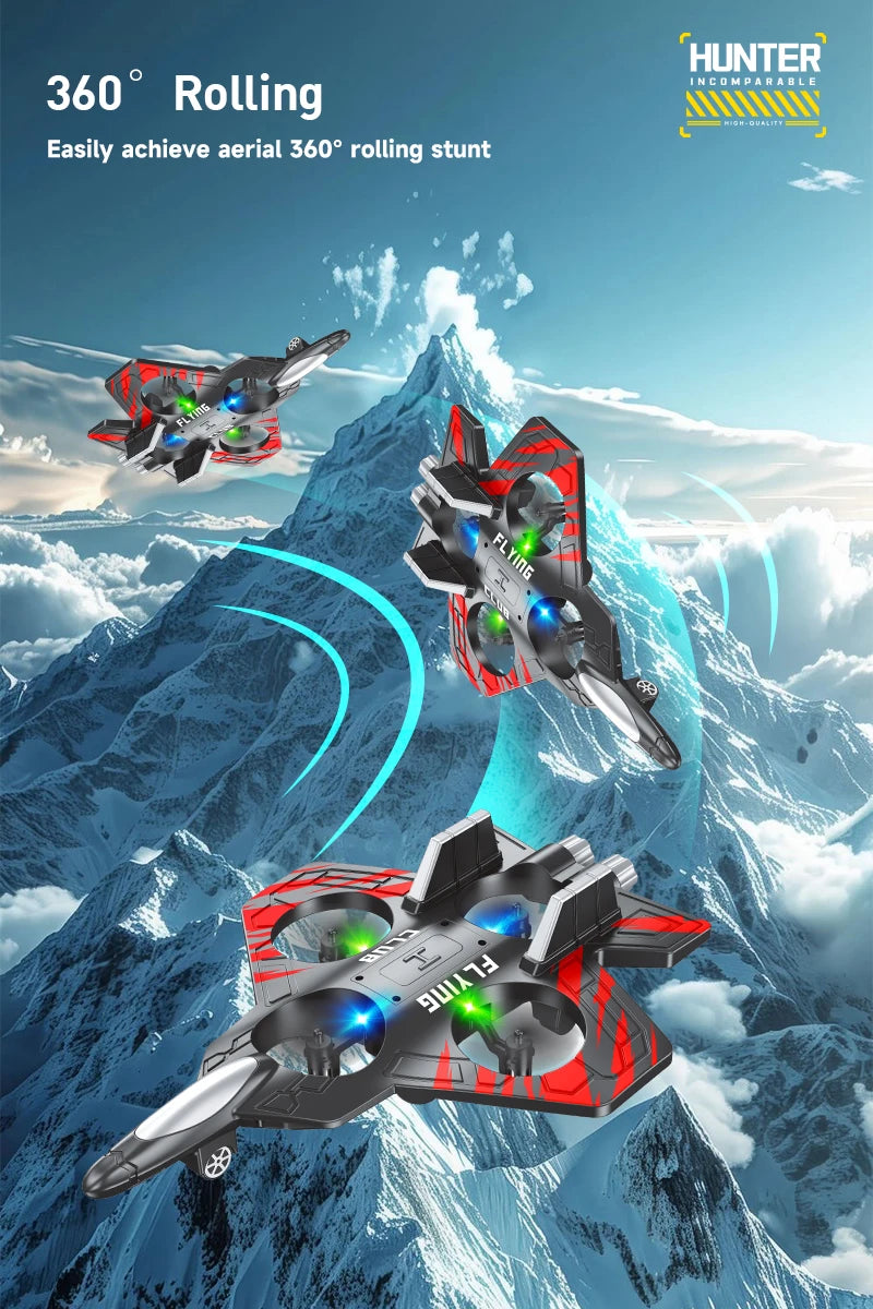 NEW CZ01 RC Remote Fighter Plane Quadcopter Foam Aircraft Shatterproof Long Endurance Drone Children's Toys Gift Drones