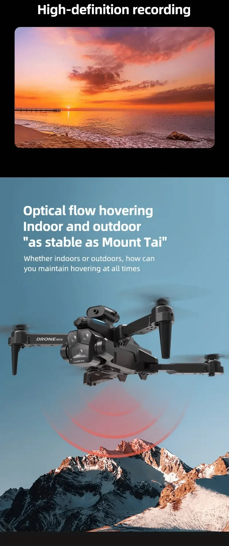 C10 RC Drone 4K Professional Three Camera HD Obstacle Avoidance Dron Wifi FPV Quadcopter Remote Control Aircraft Helicopter Toys