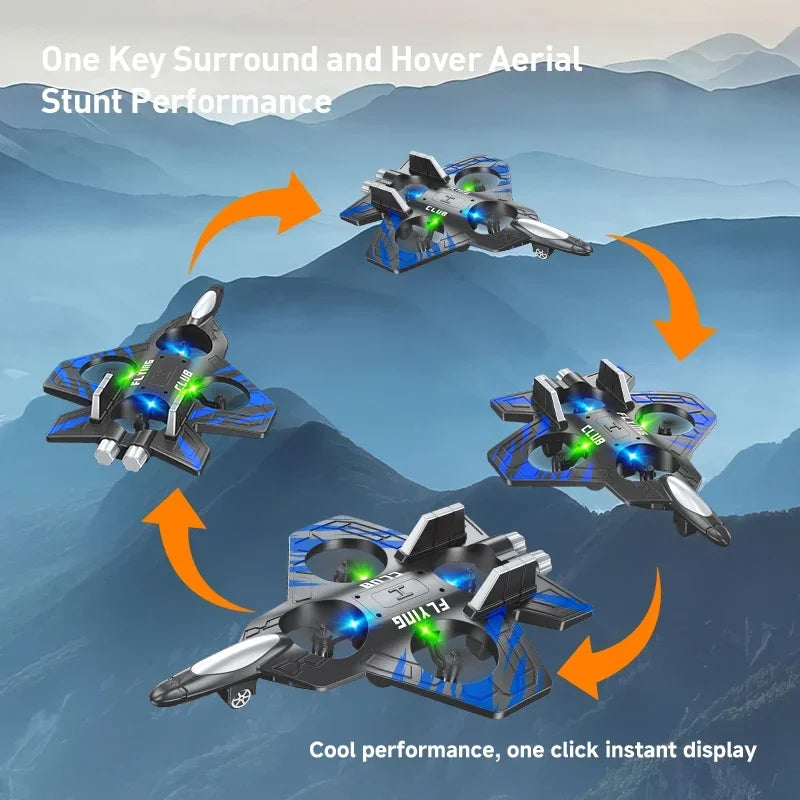 NEW CZ01 RC Remote Fighter Plane Quadcopter Foam Aircraft Shatterproof Long Endurance Drone Children's Toys Gift Drones