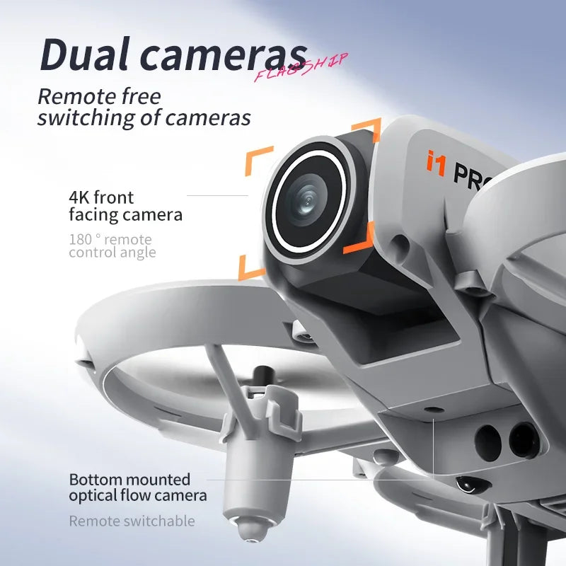 i1 PRO Mini Drone 8K HD Dual Camera Aerial Obstacle Avoidance Optical Flow Hover Avoidance Four-Axis RC Drone 10000M For Xiaomi