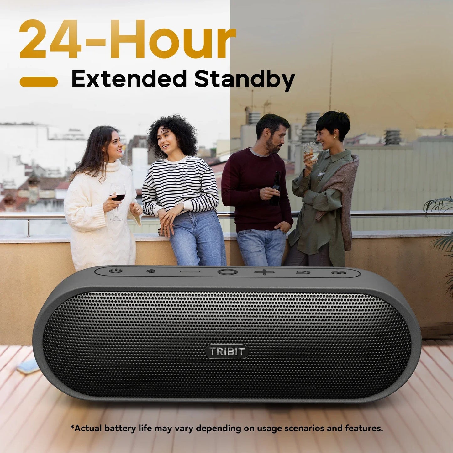 New. XSound Plus 2 Portable Bluetooth Speaker, 30W Power, IPX7 Waterproof Wireless Speaker 24-hrs Playtime For Camping, Hiking