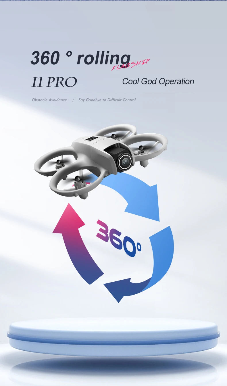 i1 PRO Mini Drone 8K HD Dual Camera Aerial Obstacle Avoidance Optical Flow Hover Avoidance Four-Axis RC Drone 10000M For Xiaomi