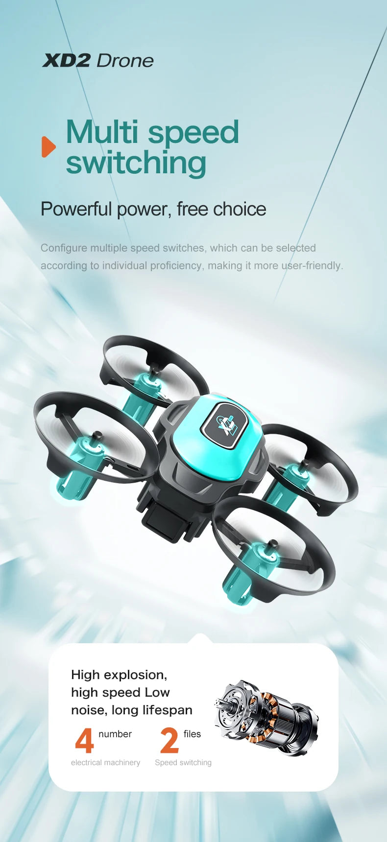 New XD2 Mini Drone 4ch 6-Axis Headless Mode Helicopter 360° Flip Remote Control Aircraft Rc Quadcopter Toy Mini Drone For Kids