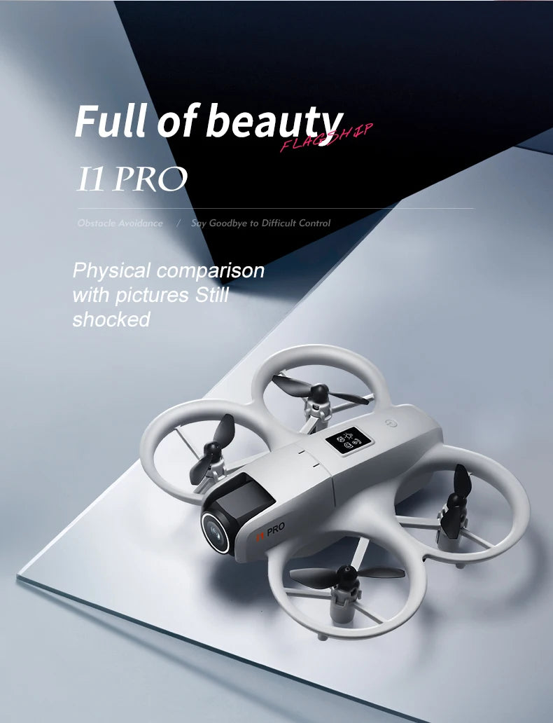 i1 PRO Mini Drone 8K HD Dual Camera Aerial Obstacle Avoidance Optical Flow Hover Avoidance Four-Axis RC Drone 10000M For Xiaomi