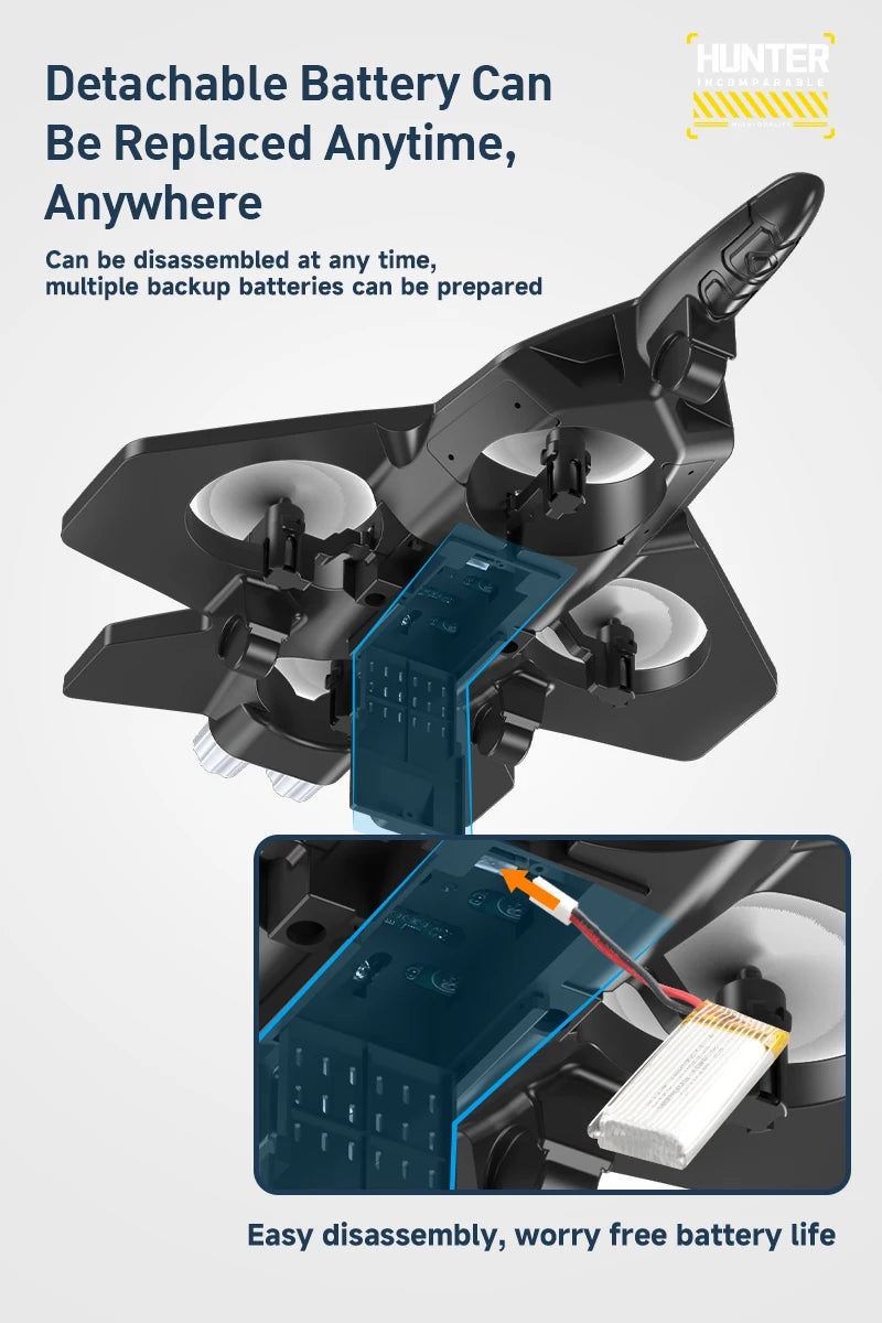 NEW CZ01 RC Remote Fighter Plane Quadcopter Foam Aircraft Shatterproof Long Endurance Drone Children's Toys Gift Drones