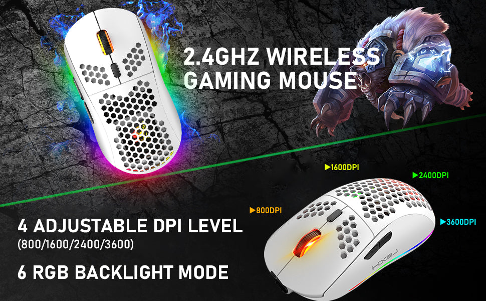 MAMNASNAKE L500 Wireless Gaming Keyboard and Mouse Combo, Mechanical Feeling Keyboard with Bluetooth 5.1&2.4G Wireless Dual Mode